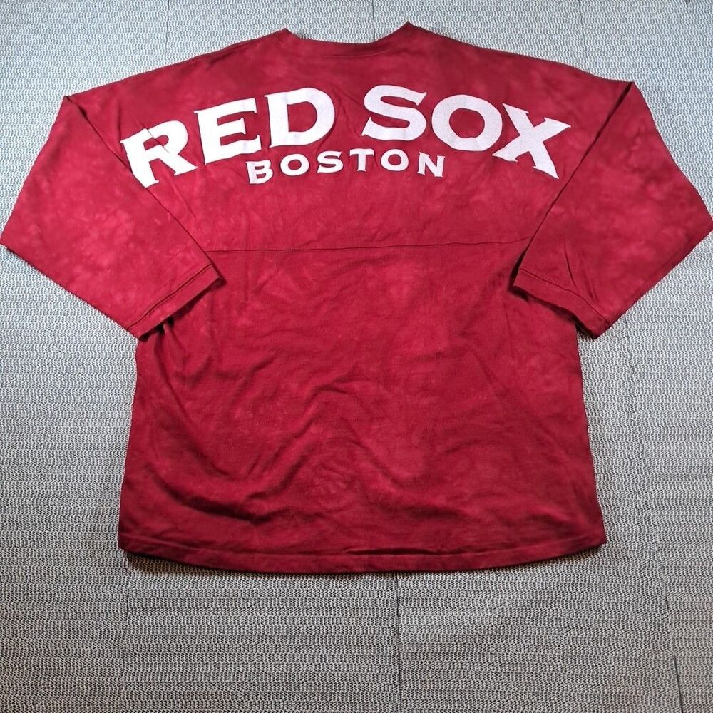 Liquid Blue Red Tie Dye Boston Red Sox Jersey Style T-Shirt Large Mens Unisex
